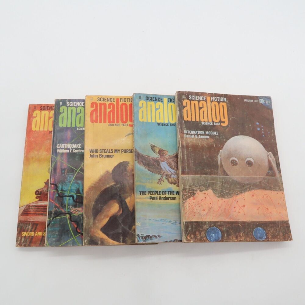 Vintage 1973 Analog Science Fiction Magazine Lot Poul Anderson - Lot #10